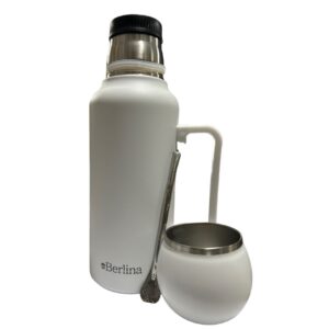 Kit de termo y mate Berlina blanco
