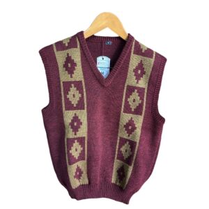 Chaleco Punto Tejido Con Diseño Guardapampa
